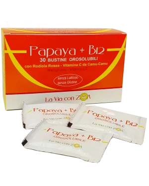 PAPAYA + B12 30 bustine - Energia - Tono dell'Umore - Antiossidante